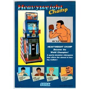Heavyweight Champ Boxing Video Arcade Game FLYER 1987 Original Art 8.25" x 11.5"
